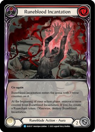 Runeblood Incantation (Red) (Extended Art) (EVR107) (1st Edition) Rainbow Foil - Everfest
