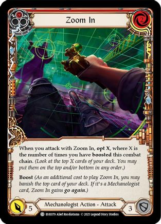 Zoom In (Red) (EVR079) (1st Edition) Rainbow Foil - Everfest