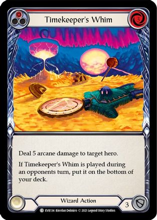 Timekeeper's Whim (Red) (EVR134) (1st Edition) Rainbow Foil - Everfest