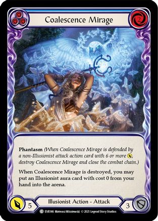 Coalescence Mirage (Blue) (EVR146) (1st Edition) Rainbow Foil - Everfest