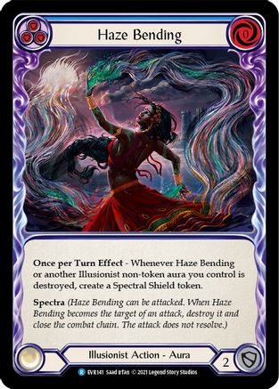 Haze Bending 1st Edition Rainbow Foil (EVR141) - Everfest | Silver Goblin