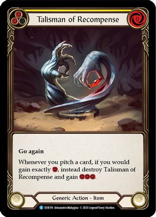Talisman of Recompense (EVR191) (1st Edition) Cold Foil - Everfest