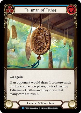 Talisman of Tithes (EVR192) (1st Edition) Cold Foil - Everfest