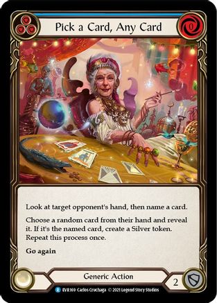 Pick a Card, Any Card (Blue) (EVR169) (1st Edition) Rainbow Foil - Everfest