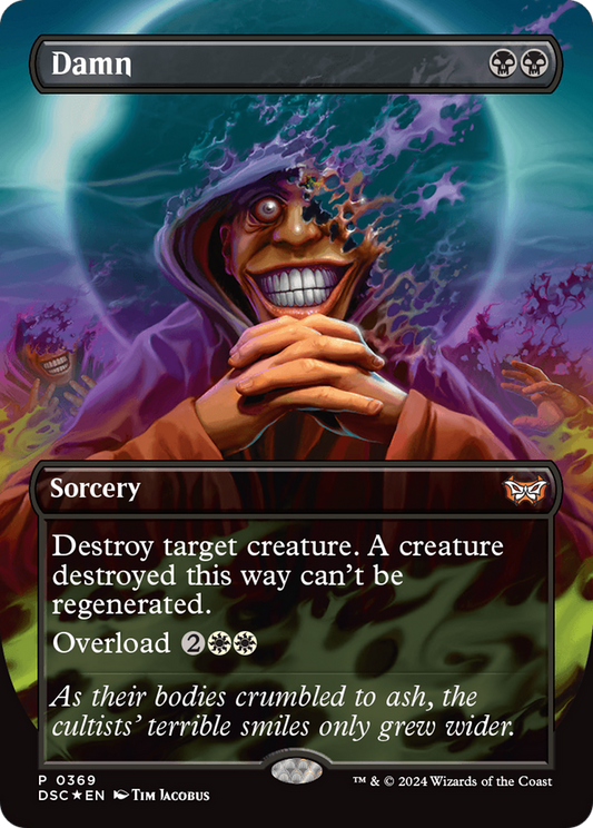 Damn (Borderless) [Duskmourn: House of Horror Commander] Foil