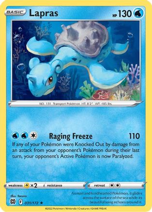 Lapras (031/172) [Sword & Shield: Brilliant Stars] | Silver Goblin