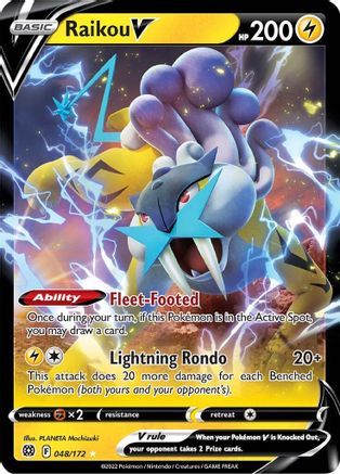 Raikou V (48) Holofoil - SWSH09 Brilliant Stars