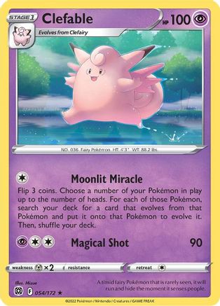 Clefable (054/172) [Sword & Shield: Brilliant Stars] | Silver Goblin