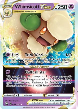 Whimsicott VSTAR (65) Holofoil - SWSH09 Brilliant Stars