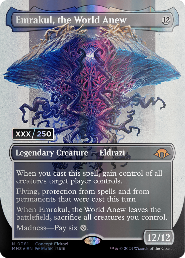 Emrakul, the World Anew (Borderless) (Serial Numbered) [Modern Horizons 3] | Silver Goblin