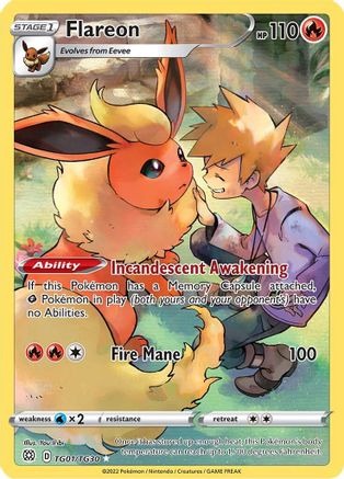 Flareon (TG01) Holofoil - Brilliant Stars Trainer Gallery