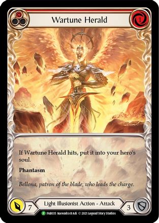 Wartune Herald (Red) (Extended Art) (FAB035) Rainbow Foil - FaB Promos