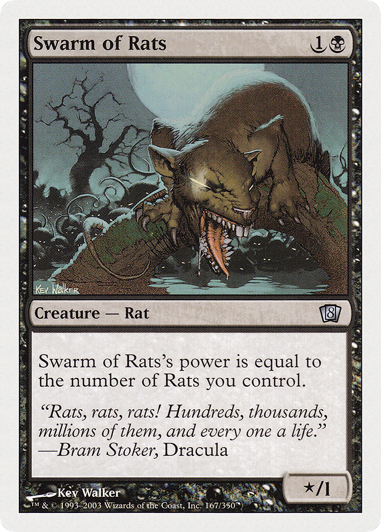 Swarm of Rats (167) Foil - Eighth Edition