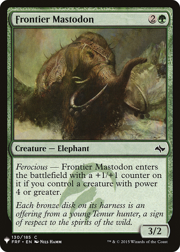 Frontier Mastodon (FRF-130) - The List