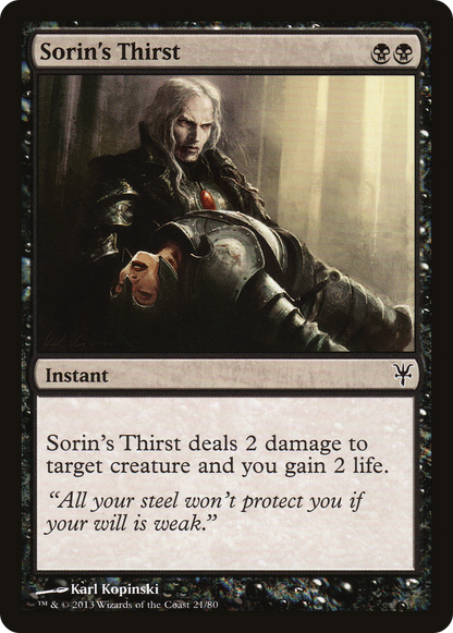 Sorin's Thirst (021) - Duel Decks: Sorin vs. Tibalt