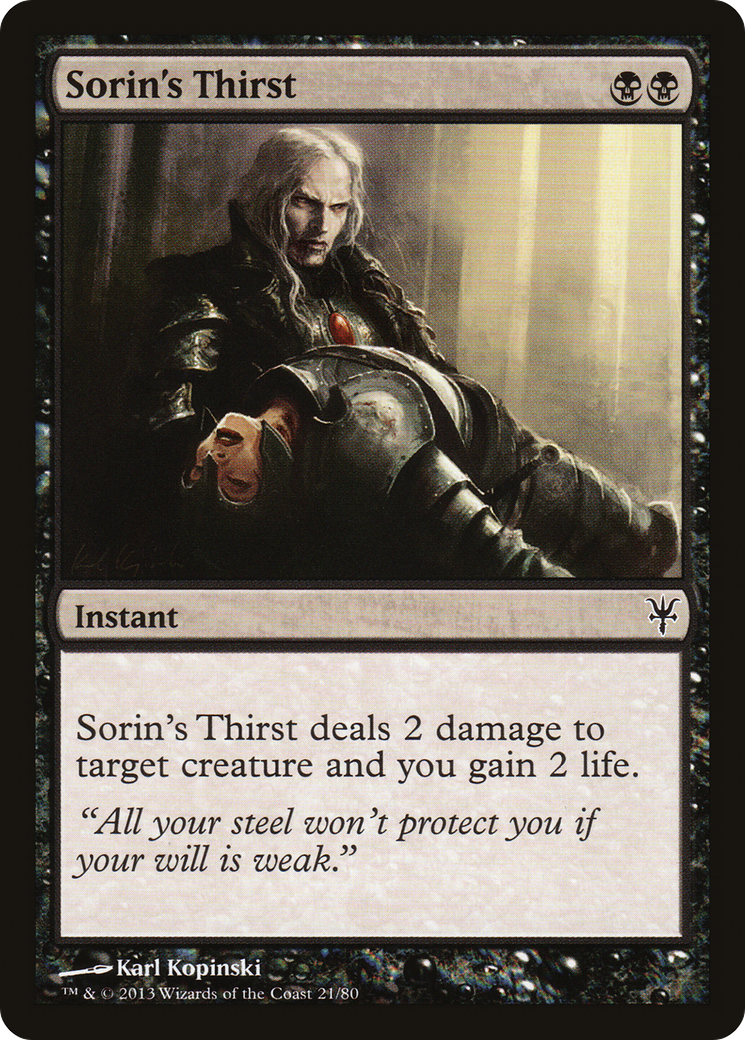 Sorin's Thirst (021) - Duel Decks: Sorin vs. Tibalt