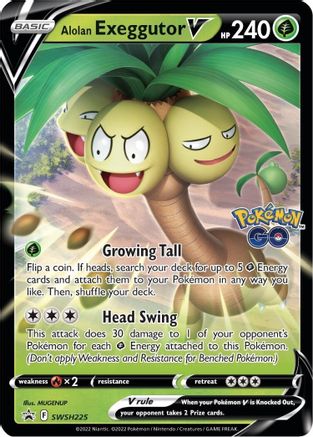 Alolan Exeggutor V (SWSH225) [Sword & Shield: Black Star Promos] | Silver Goblin