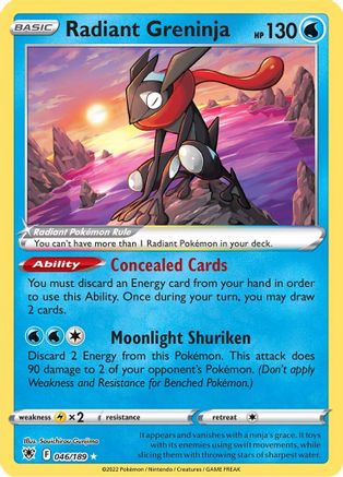 Radiant Greninja (46) Holofoil - SWSH10 Astral Radiance