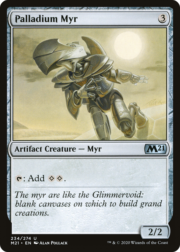 Palladium Myr [Core Set 2021] | Silver Goblin