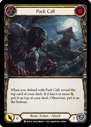 Pack Call (RVD015) - Classic Battles: Rhinar vs Dorinthea