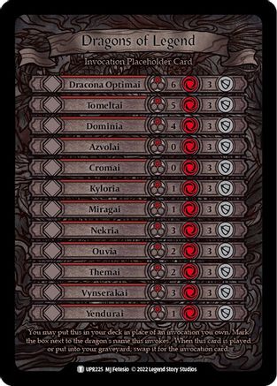 Dragons of Legend Invocation Placeholder Card  (UPR225) - Uprising | Silver Goblin