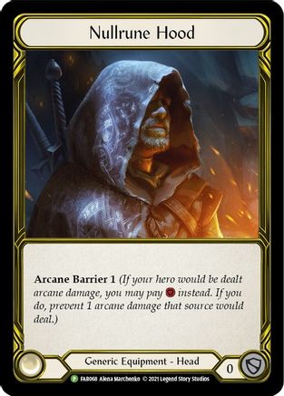 Nullrune Hood (Golden) (FAB068) Cold Foil - FaB Promos