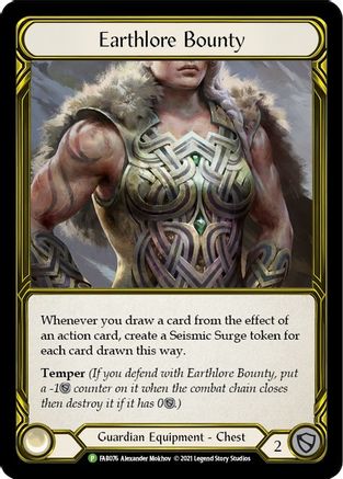 Earthlore Bounty (Golden) (FAB076) Cold Foil - FaB Promos