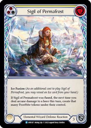 Sigil of Permafrost (Yellow) (UPR107) Rainbow Foil - Uprising