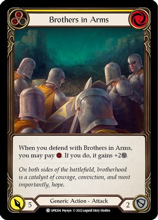 Brothers in Arms (Yellow) (UPR204) Rainbow Foil - Uprising