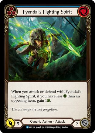 Fyendal's Fighting Spirit (Blue) (UPR196) Rainbow Foil - Uprising