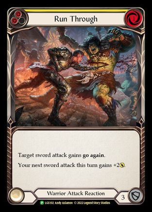 Run Through - LGS102 (LGS102) Rainbow Foil - Flesh and Blood: Promo Cards