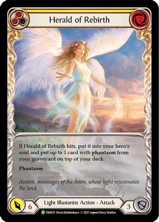 Herald of Rebirth (Yellow) (FAB033) Rainbow Foil - FaB Promos