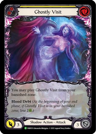 Ghostly Visit (Yellow) (FAB039) Rainbow Foil - FaB Promos