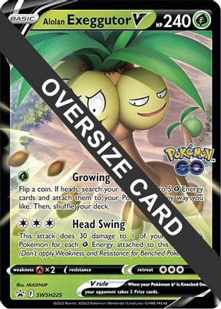 Alolan Exeggutor V (SWSH225) (Jumbo Card) [Sword & Shield: Black Star Promos] | Silver Goblin