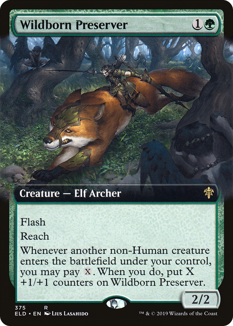 Wildborn Preserver (Extended Art) (375) - Throne of Eldraine