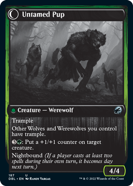 Hound Tamer // Untamed Pup (187) Foil - Innistrad: Double Feature