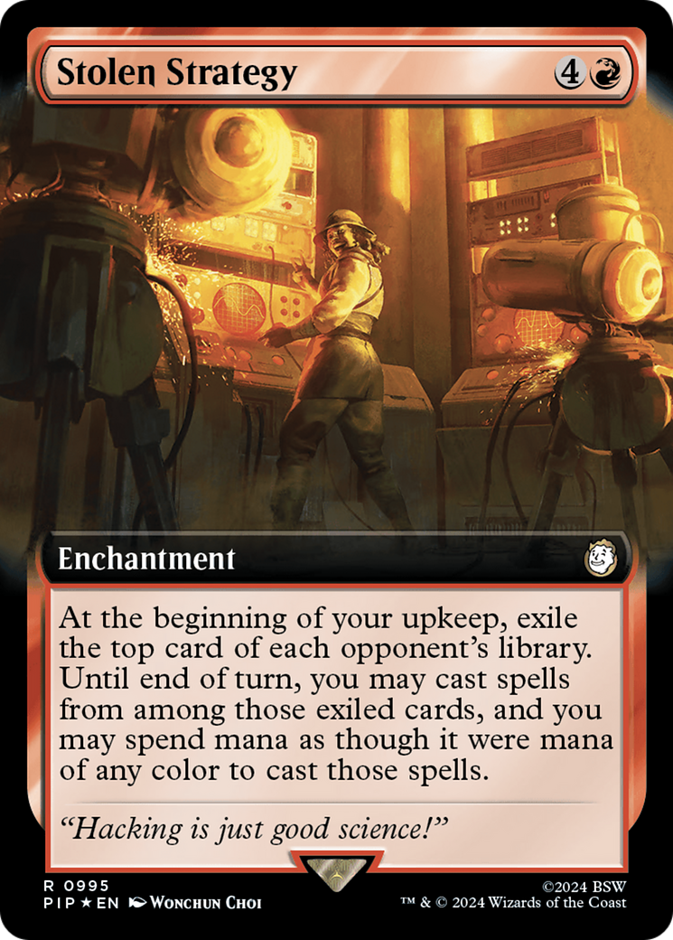 Stolen Strategy (Extended Art) (Surge Foil) [Fallout] | Silver Goblin