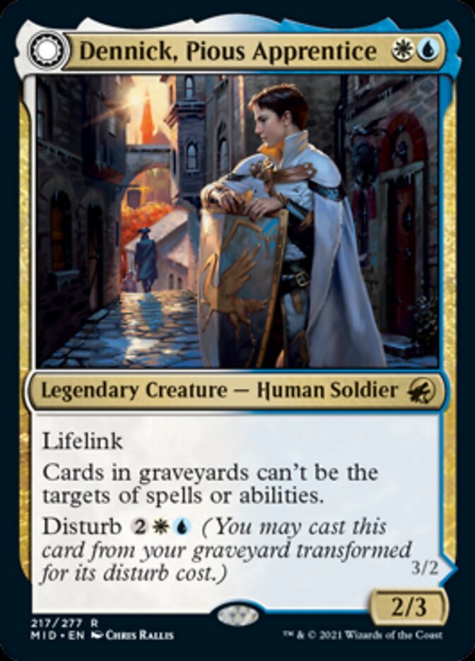 Dennick, Pious Apprentice // Dennick, Pious Apparition (217) - Innistrad: Midnight Hunt