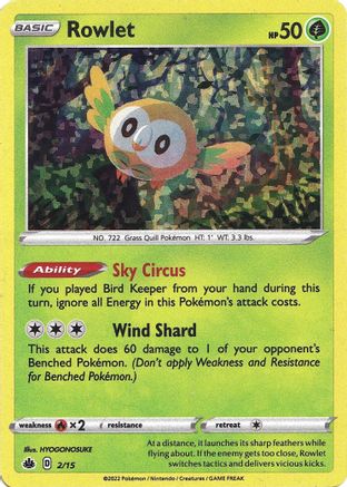 Rowlet - 2/15 (2) Holofoil - McDonalds Promos 2022
