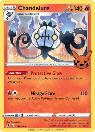 Chandelure (33) Holofoil - Trick or Trade BOOster Bundle