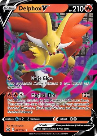 Delphox V (27) Holofoil - Lost Origin