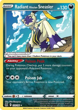Radiant Hisuian Sneasler (123) Holofoil - SWSH11 Lost Origin