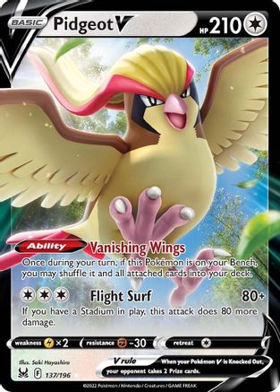 Pidgeot V (137) Holofoil - SWSH11 Lost Origin