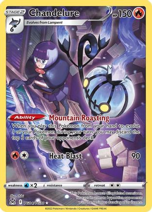 Chandelure (TG04) Holofoil - SWSH11 Lost Origin Trainer Gallery