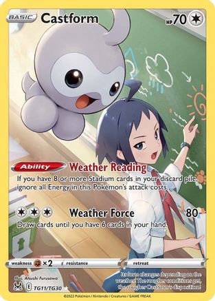 Castform (TG11) Holofoil - SWSH11 Lost Origin Trainer Gallery