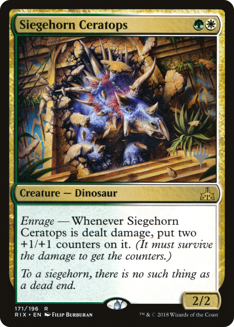 Siegehorn Ceratops (171) - Rivals of Ixalan Promos