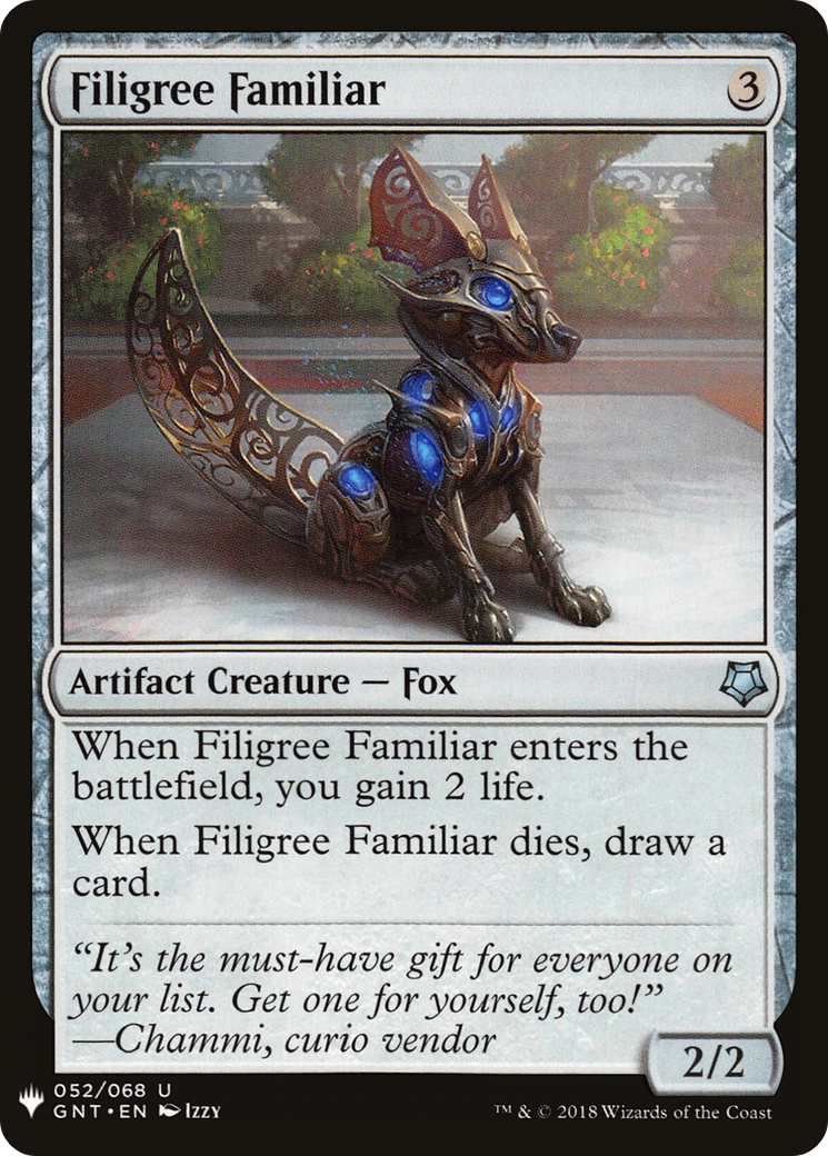 Filigree Familiar (GNT-52) - The List
