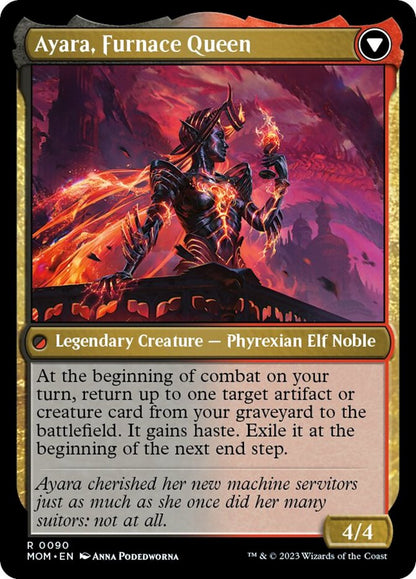 Ayara, Widow of the Realm // Ayara, Furnace Queen [March of the Machine] Foil