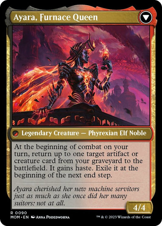Ayara, Widow of the Realm // Ayara, Furnace Queen [March of the Machine] Foil
