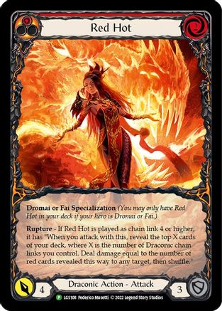 Red Hot (LGS108) Rainbow Foil - FaB Promos